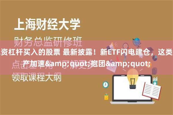 配资杠杆买入的股票 最新披露！新ETF闪电建仓，这类资产加速&quot;抱团&quot;