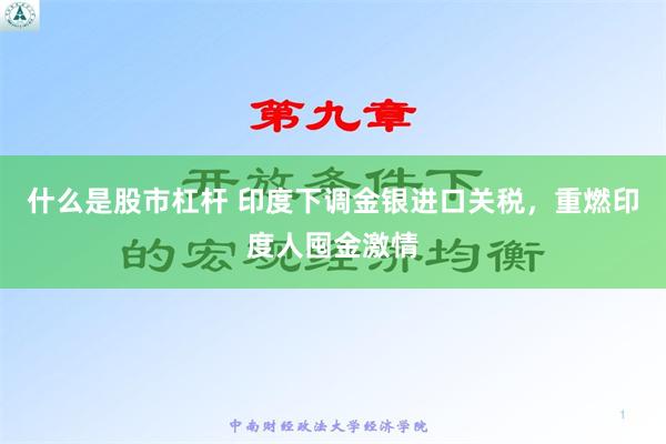 什么是股市杠杆 印度下调金银进口关税，重燃印度人囤金激情