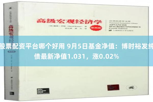 股票配资平台哪个好用 9月5日基金净值：博时裕发纯债最新净值1.031，涨0.02%